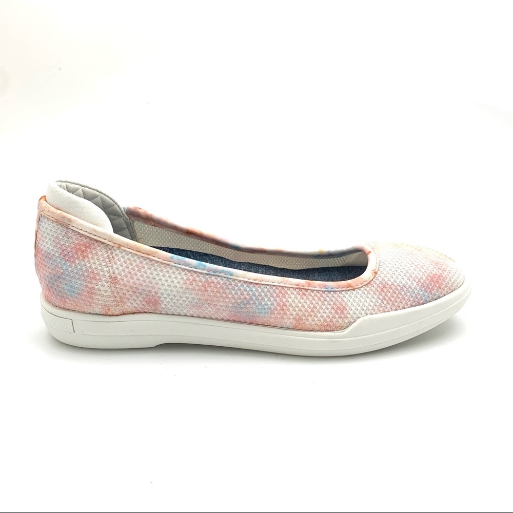 NWOT NEW Dr. Scholl's Rise Knit Pink Tie Dye Ballet Slip On Flat Sneakers Size 6